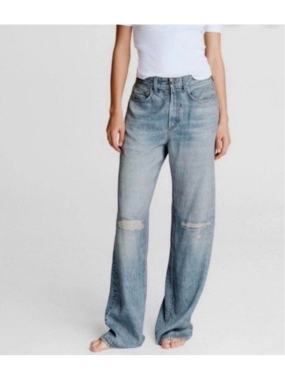 Rag & Bone Liquid Miramar Wide Leg Pants Women's Sz 25 New